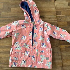 Hatley Pink Unicorn Print Raincoat